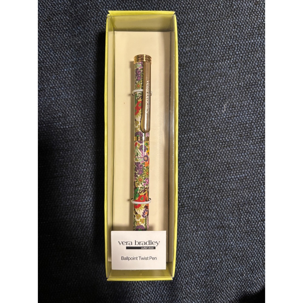 Vera Bradley Ballpoint Twist‎ Pen Evening Garden Black Ink Refillable